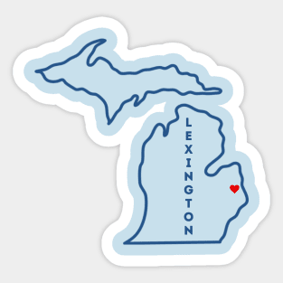 Lexington MI Love (Navy) Sticker